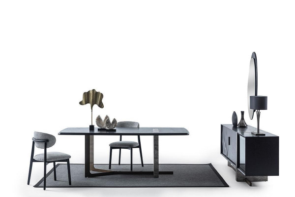 Iesszëmmer 7tlg. Set Iessdësch Schief Spigel 4x Still Modern Design