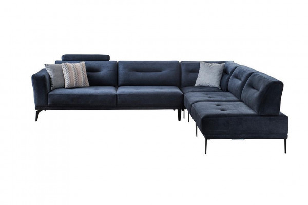 L-Form Luxus Wunnzëmmer 4-Sëtzer Stoffssofa Ecksofa Modern Design