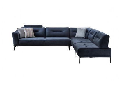 L-Form Luxus Wunnzëmmer 4-Sëtzer Stoffssofa Ecksofa Modern Design