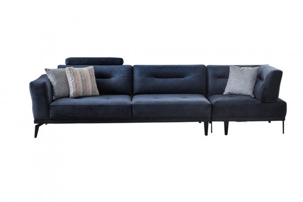 Modern 4-Sëtzer Massiv Luxus Sofa Blo Wunnzëmmer Stoffssofa Design Modern