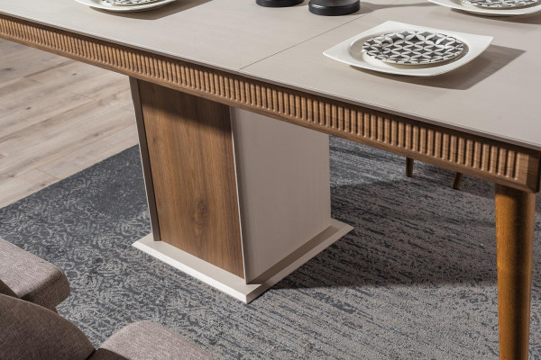 Modern Iesszëmmer Set Besteet aus Iessdësch 4x Still Neitheet 5tlg.
