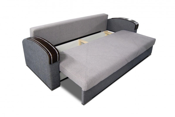 Luxus Design Canapé 3 Sëtz Miwwelen Polster Gro Textil Holz Miwwelen Schlofcouch Nei