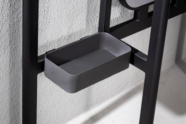 Luxuriéise Gankspeegel mat Haken Schwaarz Faarf Perfekt Modern Novitéit