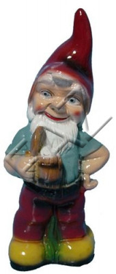Design Zwerg Figur Gaart Statue Skulptur Figuren Skulpturen Dekoratioun Deko Nei