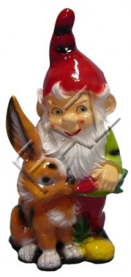 Design Zwerg Figur Gaart Statu Skulptur Figuren Skulpturen Dekoratioun Deko Nei