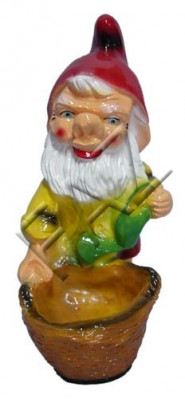 Design Zwerg Figur Gaart Statu Skulptur Figuren Skulpturen Dekoratioun Deko Nei