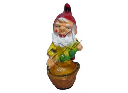 Design Zwerg Figur Gaart Statu Skulptur Figuren Skulpturen Dekoratioun Deko Nei