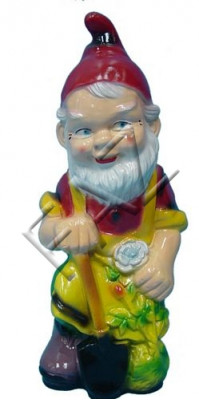 Design Zwerg Figur Gaart Statu Skulptur Figuren Skulpturen Dekoratioun Deko Nei