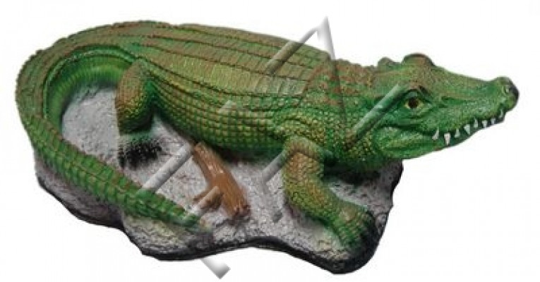 Design Krokodil Figur Statu Skulptur Figuren Skulpturen Gaart Dekoratioun Nei