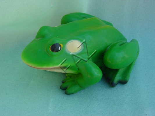 Design Frosch Figur Gaart Statu Skulptur Figuren Skulpturen Dekoratioun c436
