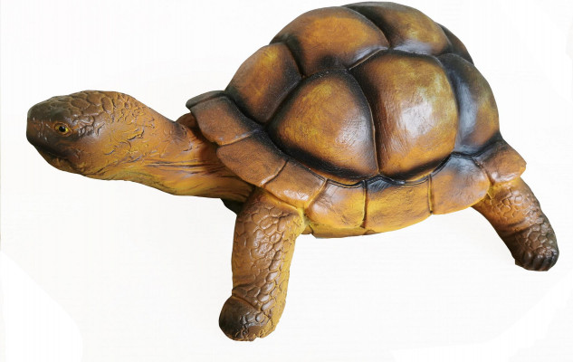 Schildkröt Zoo Gaart Déier Figur Hand gemoolt Skulptur Dekoratioun Statue Deko