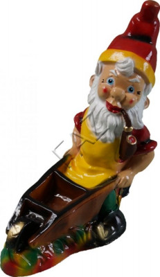 Design Zwerg mat Scheipkar Figur Gaart Statue Skulptur Figuren Skulpturen Nei