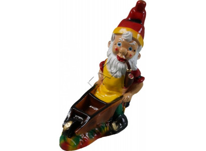 Design Zwerg mat Scheipkar Figur Gaart Statue Skulptur Figuren Skulpturen Nei