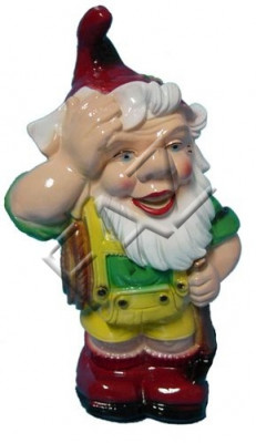 Design Zwerg Figur Gaart Statu Skulptur Figuren Skulpturen Dekoratioun Deko Nei