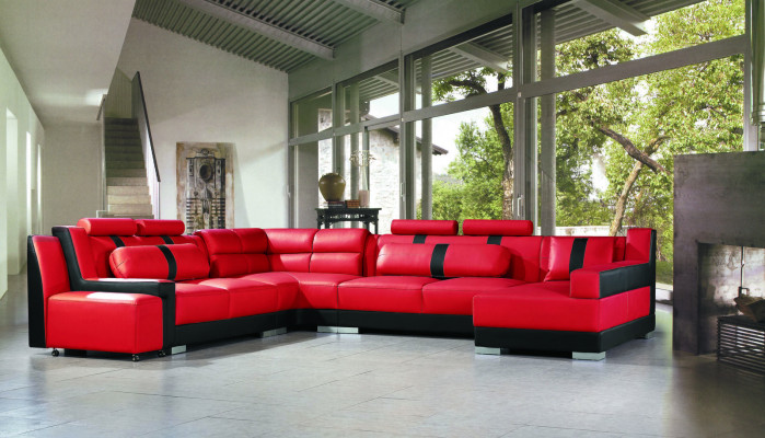 Lieder Sofa Canapé Polster Eck U Form Wunnlandschaft Eckgarnitur Sofasen