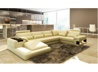 Moderne Designer Ecksofa U-Form Wunnlandschaft Couche Sofaen Polster.