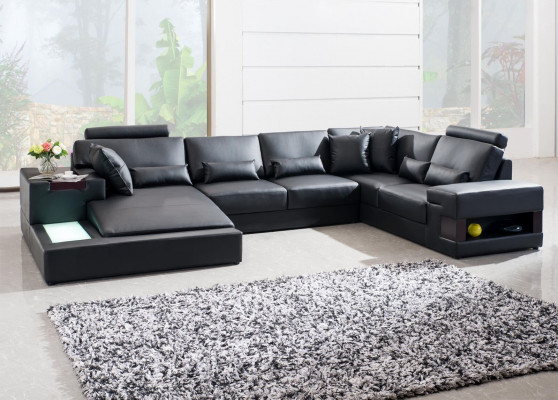 Moderne Designer Ecksofa U-Form Wunnlandschaft Couche Sofaen Polster.
