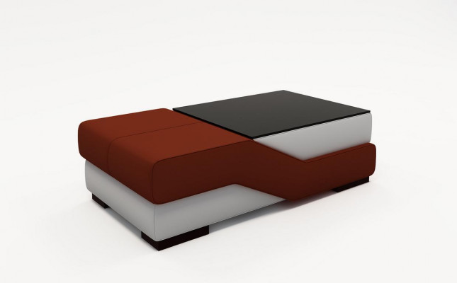 Designer Glasdësch Dësch Polster Modern Wunnzëmmer Lieder Canapé Sofa