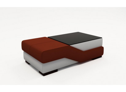 Designer Glasdësch Dësch Polster Modern Wunnzëmmer Lieder Canapé Sofa