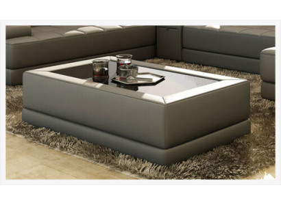 Soffa Dësch Glas Design Kaffisdësch Wunnzëmmer Léier Couche Dekor Bäistelltisch