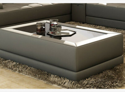 Soffa Dësch Glas Design Kaffisdësch Wunnzëmmer Léier Couche Dekor Bäistelltisch