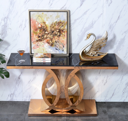 Designer Holz Konsolendësch Dësch Konsole Konsolendëscher Luxus Konsole