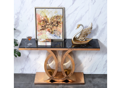 Designer Holz Konsolendësch Dësch Konsole Konsolendëscher Luxus Konsole