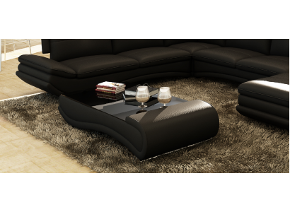 Sofadësch Design Wunnzëmmer Glas Lieder Canapé Sofa Dësch Kaffi Bäistell.