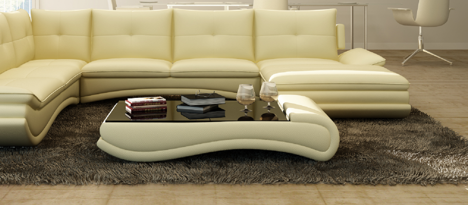 Sofadësch Design Wunnzëmmer Glas Lieder Canapé Sofa Dësch Kaffi Bäistell.
