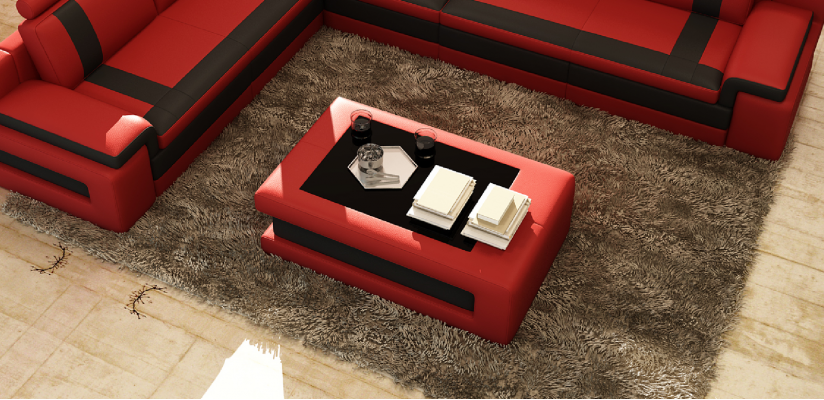 Design-Couchtisch Polster Wunnzëmmer Niewenzëmmer Dëscher Modern Sofa