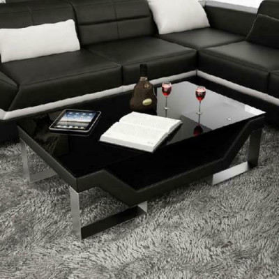 Glasdesign-Couchtisch Wunnzëmmer Lieder Canapé Beistelltësch Kaffi