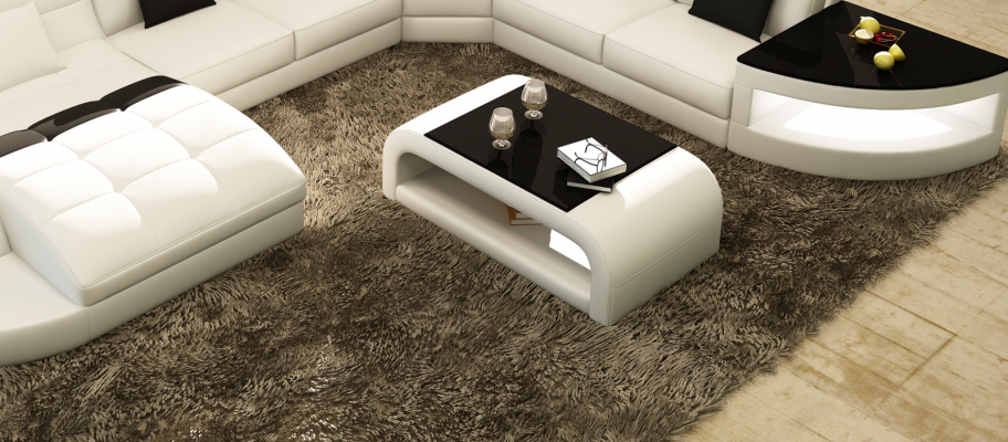 Design Couchtisch Glastisch Dëscher Polster Dësch Wunnzëmmer Miwwelen Niewendësch