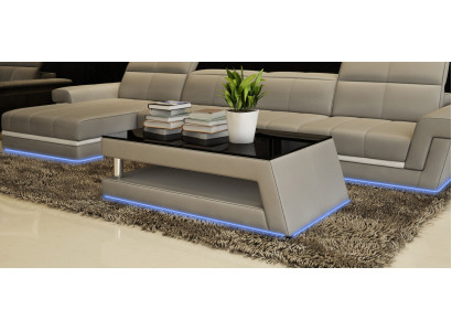 Modernt Designer Glasdësch Niewendësch Sofa Dëscher Wunnzëmmer Dësch Couchtësch