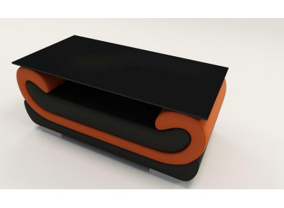 Grousartescht Design Glasdësch Gepolsterten Wunnzëmmer Bäiselltësch