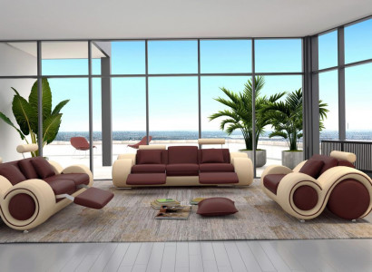 Design Wohnzimmer Polster Set Sofagarnitur Lieder Couch Sëtz Garnituren