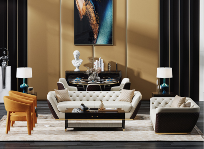 Sofagarnitur Garnituren Set Design Sofae Polster Canapéë 3 + 2 Plaz