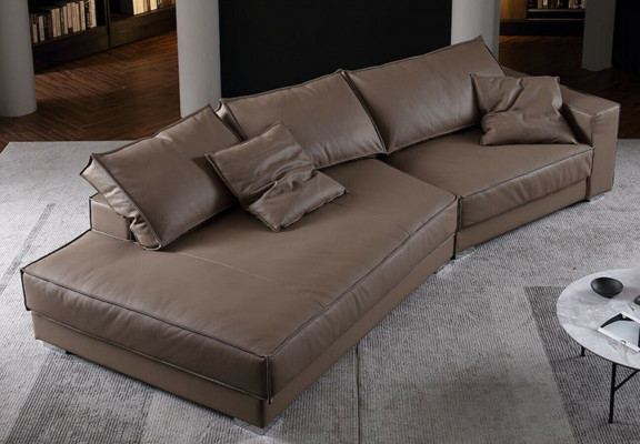 Modern Sofakëschten Ledersofa Couchen Sofa Eck Design Eck Ecksofa L-Form