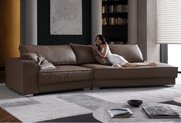 Modern Sofakëschten Ledersofa Couchen Sofa Eck Design Eck Ecksofa L-Form