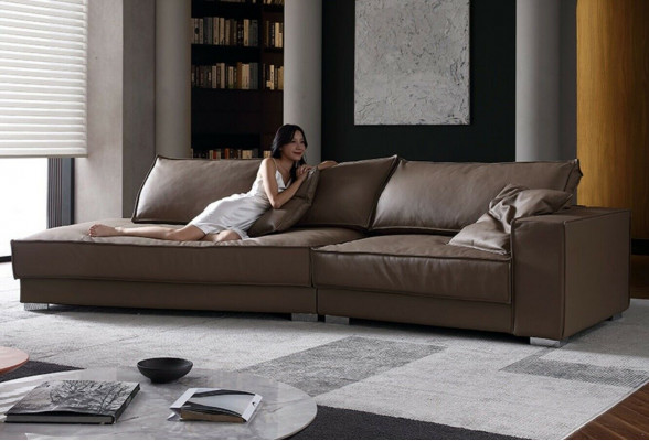 Modern Sofakëschten Ledersofa Couchen Sofa Eck Design Eck Ecksofa L-Form