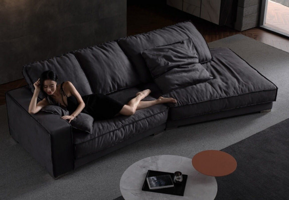 Design L Form Modern Luxus Canapéen Nei Eckcanapé Canapéen Couchen Textil Bettfunktioun