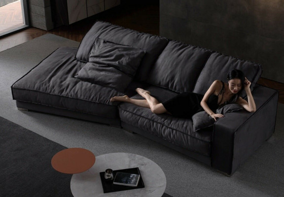 Design L Form Modern Luxus Canapéen Nei Eckcanapé Canapéen Couchen Textil Bettfunktioun