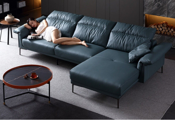 Wunnzëmmer L-Form Modern Elegant Wunnlandschaft Design Sofa Couch Polsterung