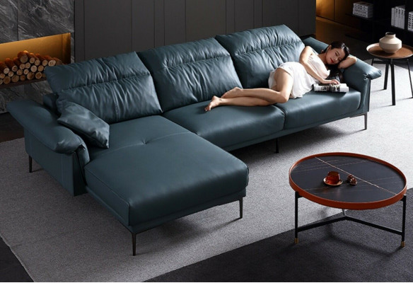 Wunnzëmmer L-Form Modern Elegant Wunnlandschaft Design Sofa Couch Polsterung