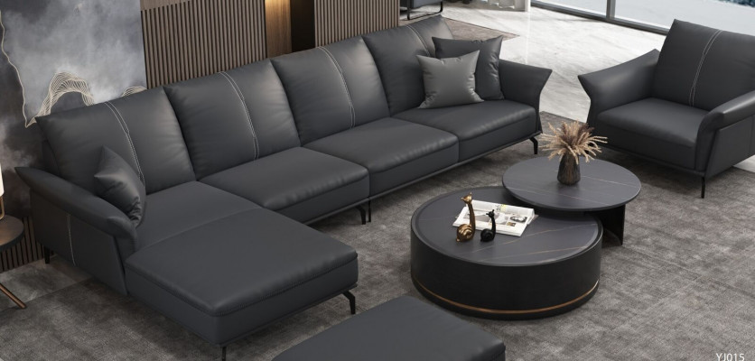 Sofa Ecksofa L Form Sessel Couchtisch Hocker Ecksofa 3-Delleg Modern