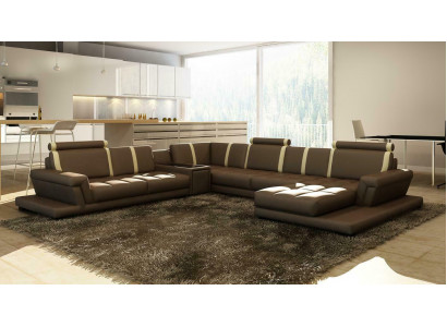 Léadersofa Sofa Canapé Polster Wunnlandschaft Designer Léadersofa