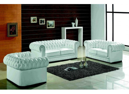 Chesterfield Sofagarnitur Klassesch Wunnzëmmer Couch Sofa Set Polstersaatz