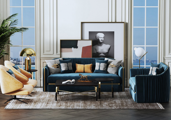 Sofa Garnitur 3+2 Sëtzer Set Design Sofa Polster Deko Couchen Couch Modern