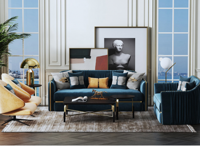 Sofa Garnitur 3+2 Sëtzer Set Design Sofa Polster Deko Couchen Couch Modern