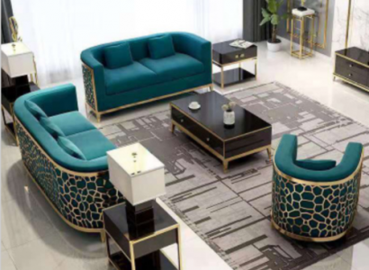 Sofa-Garnitur Canapé 321 Sëtz Textil Couchen Sofas Luxus Miwwelen Polster
