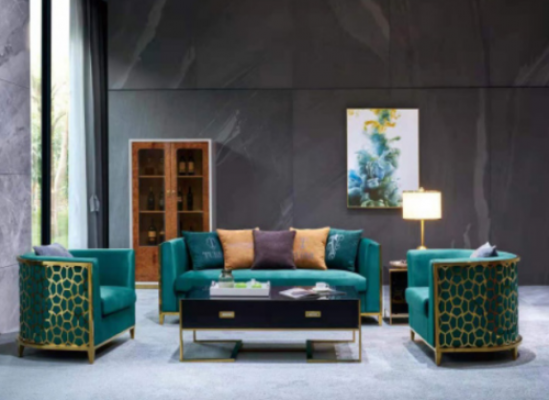 Sofa-Garnitur Canapé 321 Sëtz Textil Couchen Sofas Luxus Miwwelen Polster
